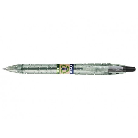 Pilot Boligrafo de Bola Retractil B2P Ecoball BeGreen - Punta Redonda 1mm - Trazo 0.27mm - 86,64% de Plastico Reciclado - Recarg