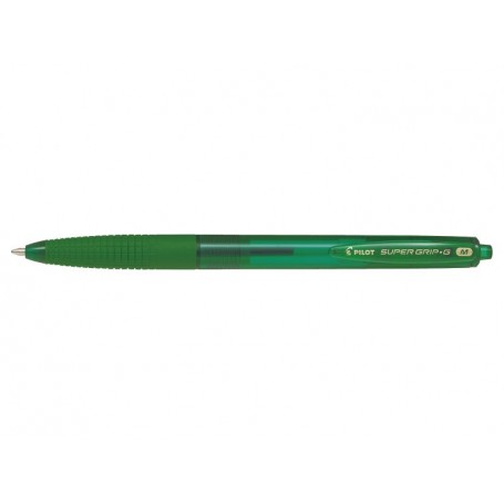 Pilot Boligrafo de Bola Retractil SuperGrip G - Punta Redonda 1.0mm - Trazo 0.4mm - Tinta de Aceite - Grip Ergonomico - Color Ve