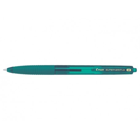 Pilot Boligrafo de Bola Retractil SuperGrip G - Punta Redonda 1.0mm - Trazo 0.4mm - Tinta de Aceite - Grip Ergonomico - Color Ve