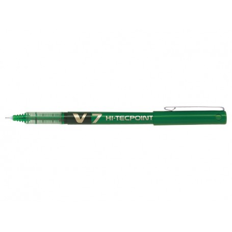 Pilot Boligrafo de Tinta Liquida V7 HI-Tecpoint Rollerball - Punta Fina de Aguja 0.7mm - Trazo 0.5mm - Color Verde
