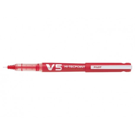 Pilot Boligrafo de Tinta Liquida V5 HI-Tecpoint Recargable - Fabricado con Plastico Reciclado - Punta Fina 0.5mm - Trazo 0.3mm -