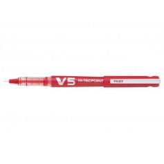 Pilot Boligrafo de Tinta Liquida V5 HI-Tecpoint Recargable - Fabricado con Plastico Reciclado - Punta Fina 0.5mm - Trazo 0.3mm -