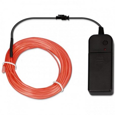 Ksix Tira Led Neon - Recortables - 3 Modos de Luz - Longitud 5m - Color Rojo