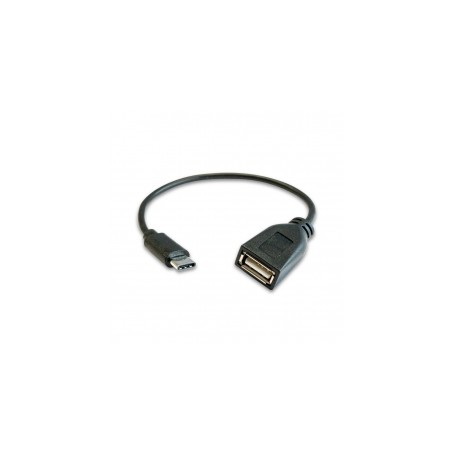 3GO C135 Cable OTG USB-A Hembra a USB-C 2.0 Macho 28+24 Apantallado 20cm