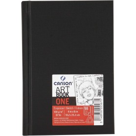 Canson Sketch One Fino Cuaderno de Dibujo con 98 Hojas - 10.1x15.2cm - 100g - Color Blanco
