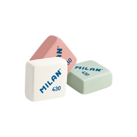 Milan 430 Goma de Borrar Cuadrada - Miga de Pan - Suave Caucho Sintetico - Colores Surtidos