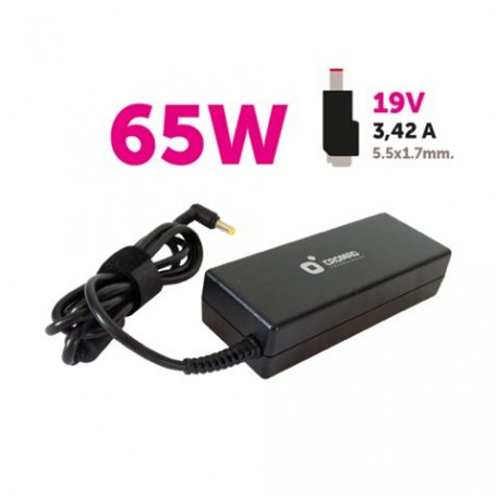 Cromad Cargador Especifico para Portatiles Acer 65W - 19V 3.42A - Clavija de 5.5x1.7mm