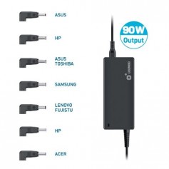 Cromad Cargador Universal Automatico 90W - 7 Puntas - Voltaje 19-20V - Selector de Voltaje Automatico - Proteccion Sobrecargas, 
