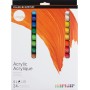 Daler Rowney Simply Pack de 24 Pinturas Acrilicas - Secado Rapido - Optima Cobertura - Colores Mezclables 12ml - Colores Surtido