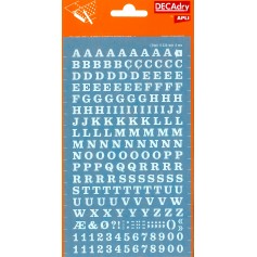 Apli Letras y Numeros Transferibles - 6mm - Facil Aplicacion - 214 Caracteres - Blanco