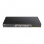 D-Link Switch Semigestionable 24 Puertos Gigabit PoE 370W + 4 Puertos 10G SFP+