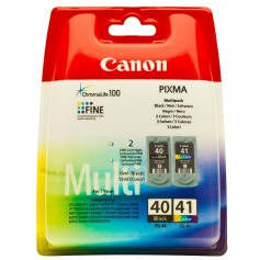 Canon PG40 Negro + CL41 Color Pack de 2 Cartuchos de Tinta Originales - 0615B043/0615B051
