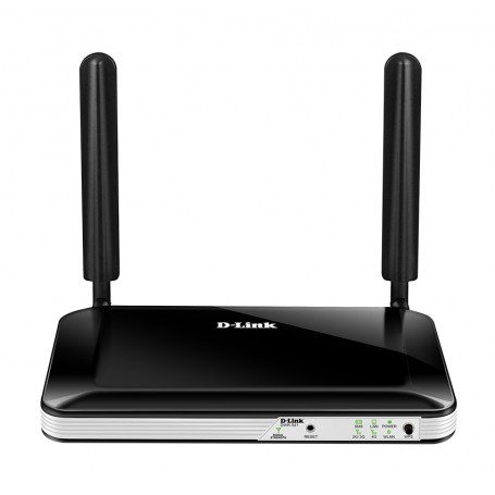 D-Link Router Inalambrico 4G LTE WiFi - Hasta 150Mbps - 4 Puertos RJ45 10/100 Mbps - 2 Antenas Externas - Color Negro