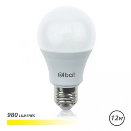 Elbat Bombilla LED A60 12W E27 980lm - 3000K Luz Calida