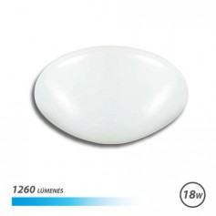 Elbat Aplique Ovalado de Techo LED 18W 1260lm - 6500K Luz Fria - Diametro 30cm