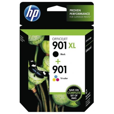 HP PACK AHORRO 901XL Negro y 901 Tricolor, Cartuchos ORIGINALES SD519AE