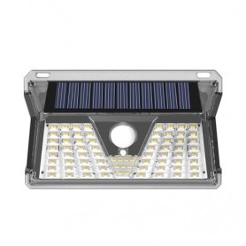Elbat Aplique Led Solar - 260LM - Luz Fria 6500K - Sensor de Movimiento - Bateria 1200mAh