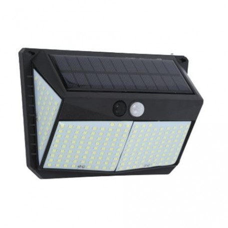 Elbat Aplique Solar 3 Caras - 250LM - Luz Fria 6500K - Sensor Movimiento - Bateria 1200mAh