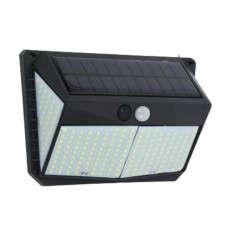 Elbat Aplique Solar 3 Caras - 250LM - Luz Fria 6500K - Sensor Movimiento - Bateria 1200mAh