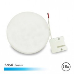 Elbat Aplique Redondo de Techo con Base Fija LED 18W 1950lm - 6500K Luz Fria - Diametro 15cm