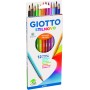 Giotto Stilnovo Pack de 12 Lapices Hexagonales de Colores - Mina 3.3mm - Madera - Colores Surtidos