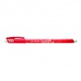 Tratto Cancellik Boligrafo de Bola - Tinta Borrable - Trazo 0.4mm - Doble Goma - Color Rojo