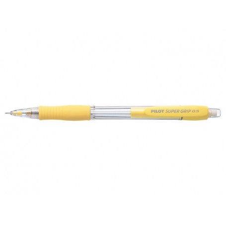 Pilot Portaminas SuperGrip H185 - Trazo 0.5mm - Mina HB - Cuerpo Amarillo