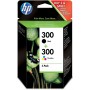 HP PACK AHORRO 300 Negro y 300 Tricolor, cartuchos ORIGINALES CN637EE
