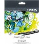 Lyra Aqua Brush Duo Pack de 24 Rotuladores de Doble Punta - Trazos 2 y 4mm - Tinta Base de Agua - Colores Surtidos