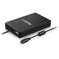 Leotec Cargador Universal Automatico Slim para Portatil Notebook 90W + Hub USB - 12 Conectores Diferentes