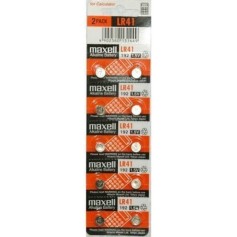 Maxell Pack de 10 Pilas Alcalinas de Boton LR41 1.5V