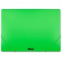 MKtape Carpeta de Solapas Portadocumentos - Cierre de Gomas - Tamaño Folio - Color Verde Fluor