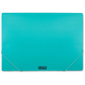 MKtape Carpeta de Solapas Portadocumentos - Cierre de Gomas - Tamaño Folio - Color Verde Pastel