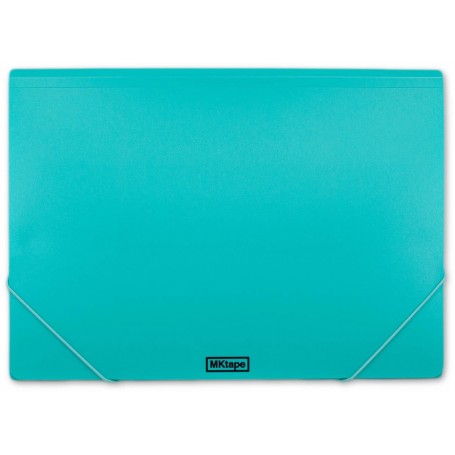 MKtape Carpeta de Solapas Portadocumentos - Cierre de Gomas - Tamaño Folio - Color Verde Pastel