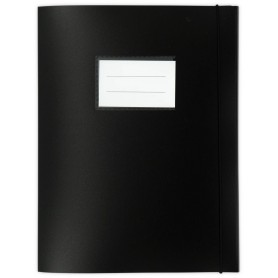 Mktape Carpeta para Proyectos con Gomas - Tamaño A4 - Fabricada en Propileno - Color Negro