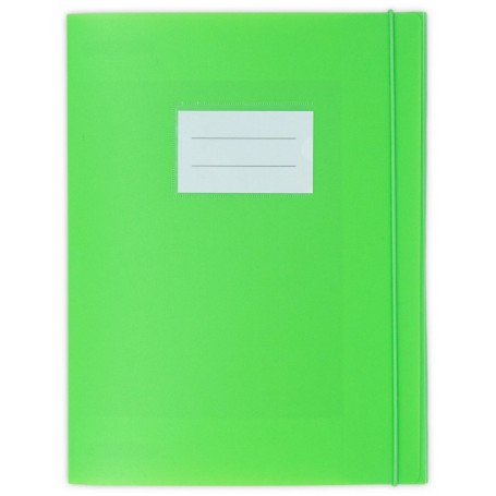 Mktape Carpeta para Proyectos con Gomas - Tamaño A4 - Fabricada en Propileno - Color Verde