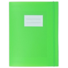 Mktape Carpeta para Proyectos con Gomas - Tamaño A4 - Fabricada en Propileno - Color Verde