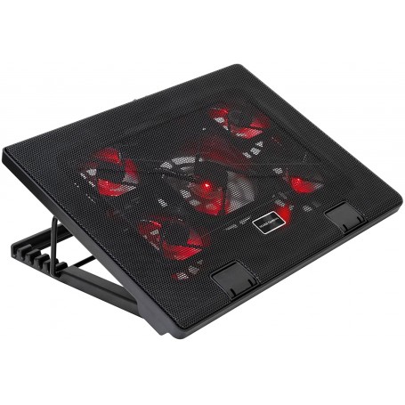 Mars Gaming MNBC2 Base de Refrigeracion para Portatil hasta 17.3" USB - Inclinacion Ajustable - 5 Ventiladores - Iluminacion LED