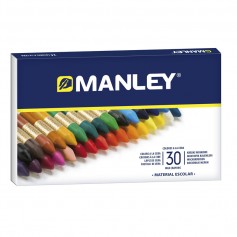 Manley Pack de 30 Ceras Blandas de Trazo Suave - Ideal para Tecnicas y Aplicaciones Variadas - Amplia Gama de Colores - Colores 