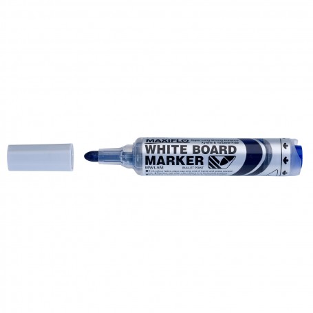 Pentel Maxiflo Rotulador para Pizarra Blanca - Regulacion del Flujo de Tinta - Punta Redonda - Ancho de Linea 2,5mm - 50% de Mat