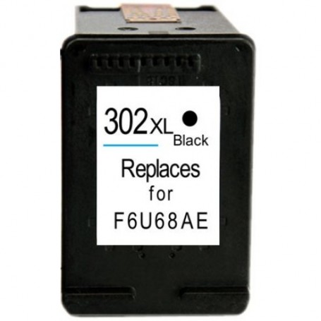HP 302XL Negro cartucho remanufacturado, reemplaza al F6U68AE