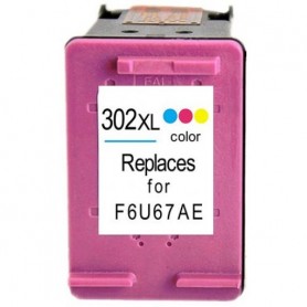 HP 302XL Color cartucho remanufacturado, reemplaza al F6U67AE