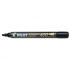 Pilot Rotulador Permanente 400 - Punta Biselada 4,5mm - Trazo 4mm - Color Negro