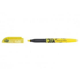 Pilot Rotulador fluorescente borrable Frixion Light - Punta de fibra biselada - Trazo de 1mm / 3.5mm - Color Amarillo