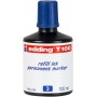 Edding T100 Bote de Recarga para Rotulador Permanente - Capacidad 100ml - Color Azul