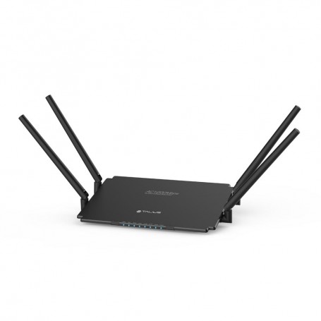 Talius RT1200 Router Inalambrico AC 1200M Dual Band - 4x LAN, 1x WAN - 10/100Mbps - 4 Antenas Omnidireccionales - Color Negro