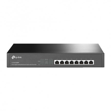 TP-Link Switch Sobremesa - 8 Puertos Gigabit con PoE+ - Montaje en Rack