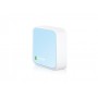 TP-Link Router inalambrico Nano N 300Mbps - 1 EP ETH - 1 EP Micro USB -Antena Interna - Color Blanco/Azul
