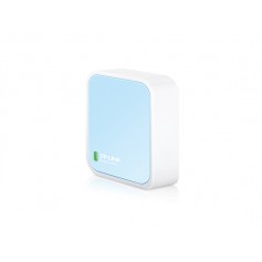 TP-Link Router inalambrico Nano N 300Mbps - 1 EP ETH - 1 EP Micro USB -Antena Interna - Color Blanco/Azul