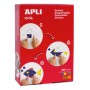 Apli Gomets Redondos con Adhesivo Permanente - Tamaño Ø 13mm - 15400 Gomets por Caja - Ideal para Escuelas y Talleres Infantiles